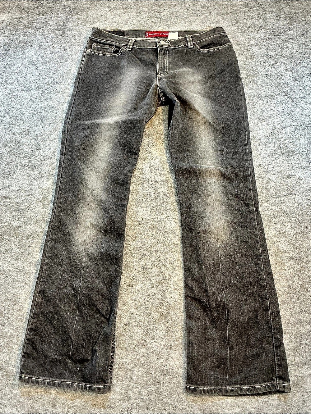 Levi's 518 Y2K Superlow Boot Cut Bootcut Jeans Black Waist 11 JR. M